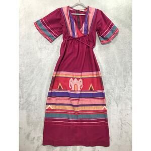 Ajanta Vintage Hand Woven Dress Made in India Boho‎ Hippie Bohemian Festival